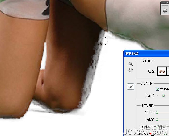 Photoshop CS5调整边缘工具抠图详解