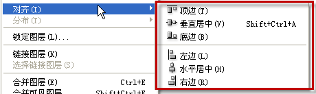 ps图层对齐