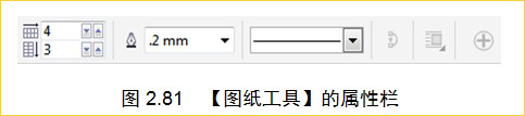 【图纸工具】的属性栏